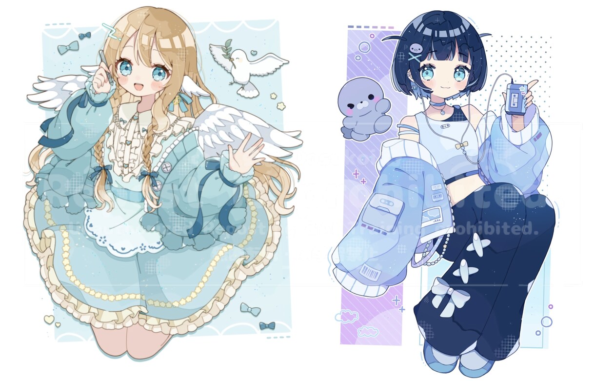 ポップで可愛いキャラクターイラストを描きます アイコン、立ち絵、動画や配信用イラストなどなど！ イメージ9
