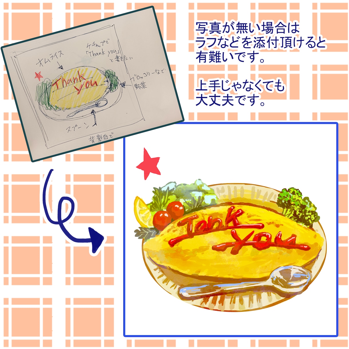 商用可・可愛い食べ物イラストを描きます 手書きの可愛いイラストはいかがですか イメージ5