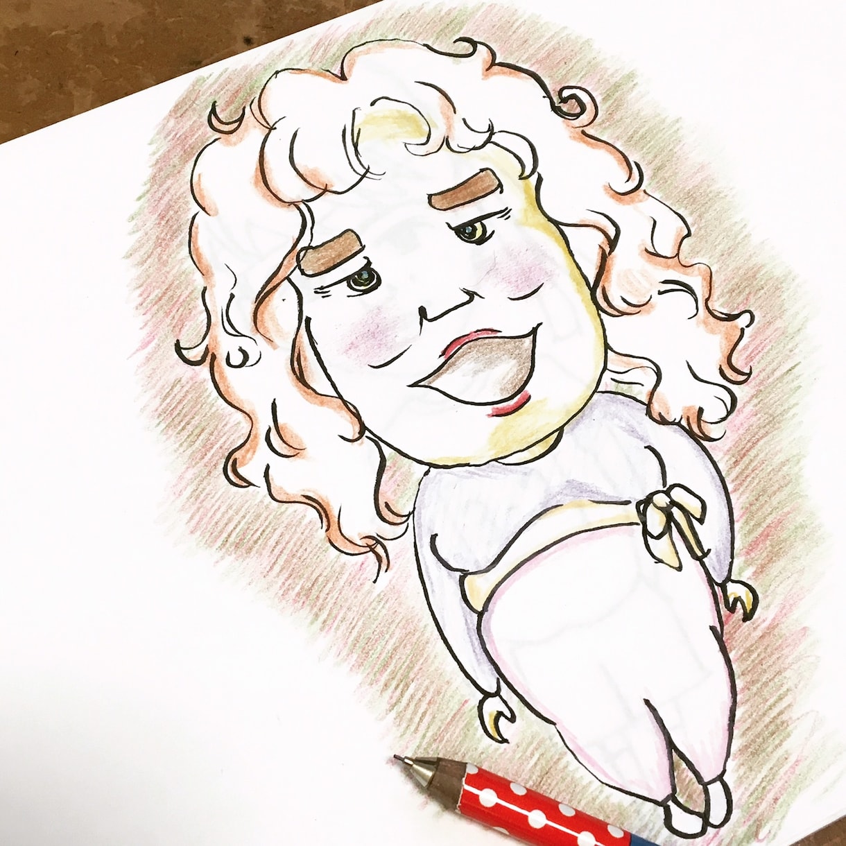 似顔絵を全身で描きます 送迎会などの贈り物や、自分を客観的な目で見たいかたへ イメージ2