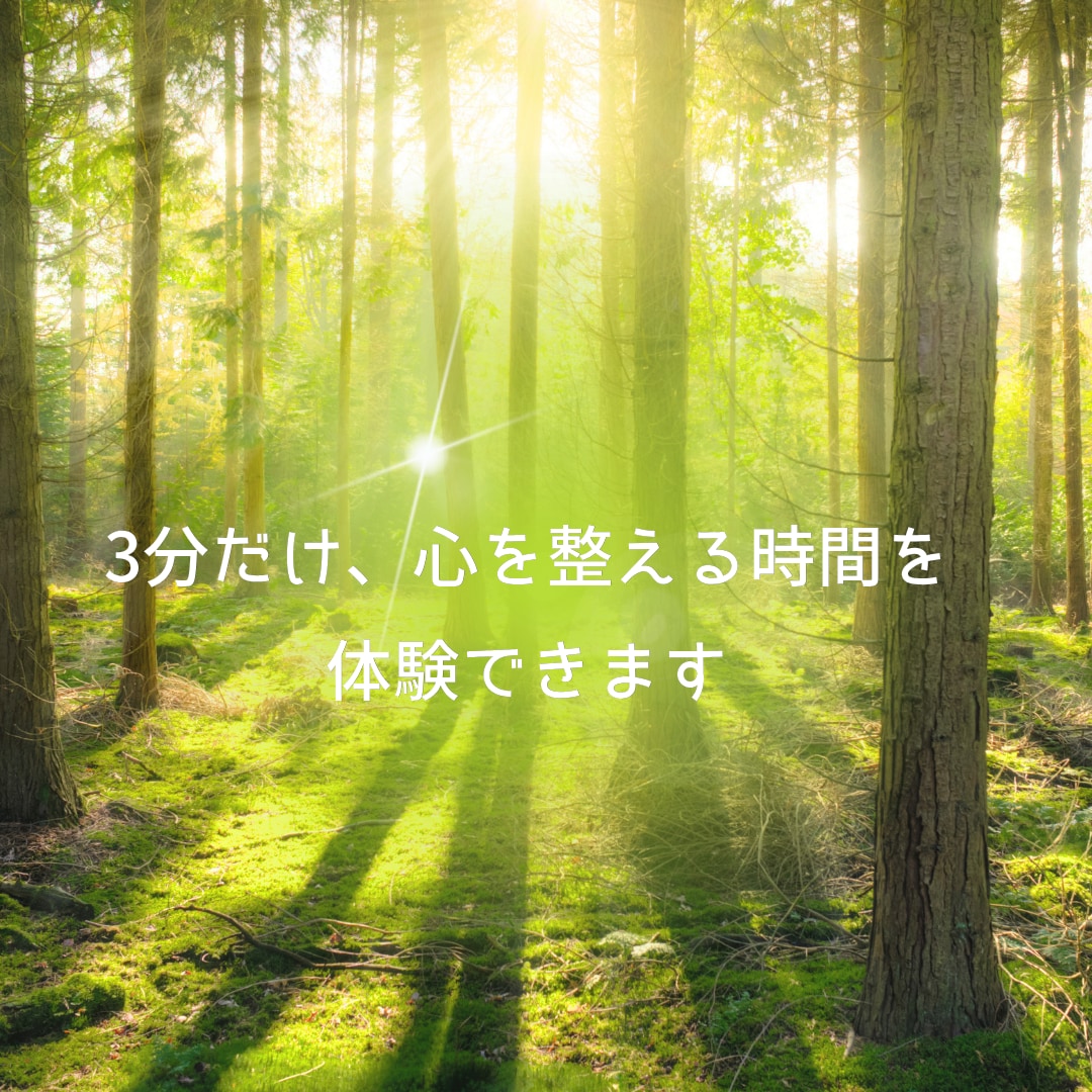 はじめての方にも。3分だけ瞑想を体験できます 気持ちを整える時間のきっかけに イメージ1