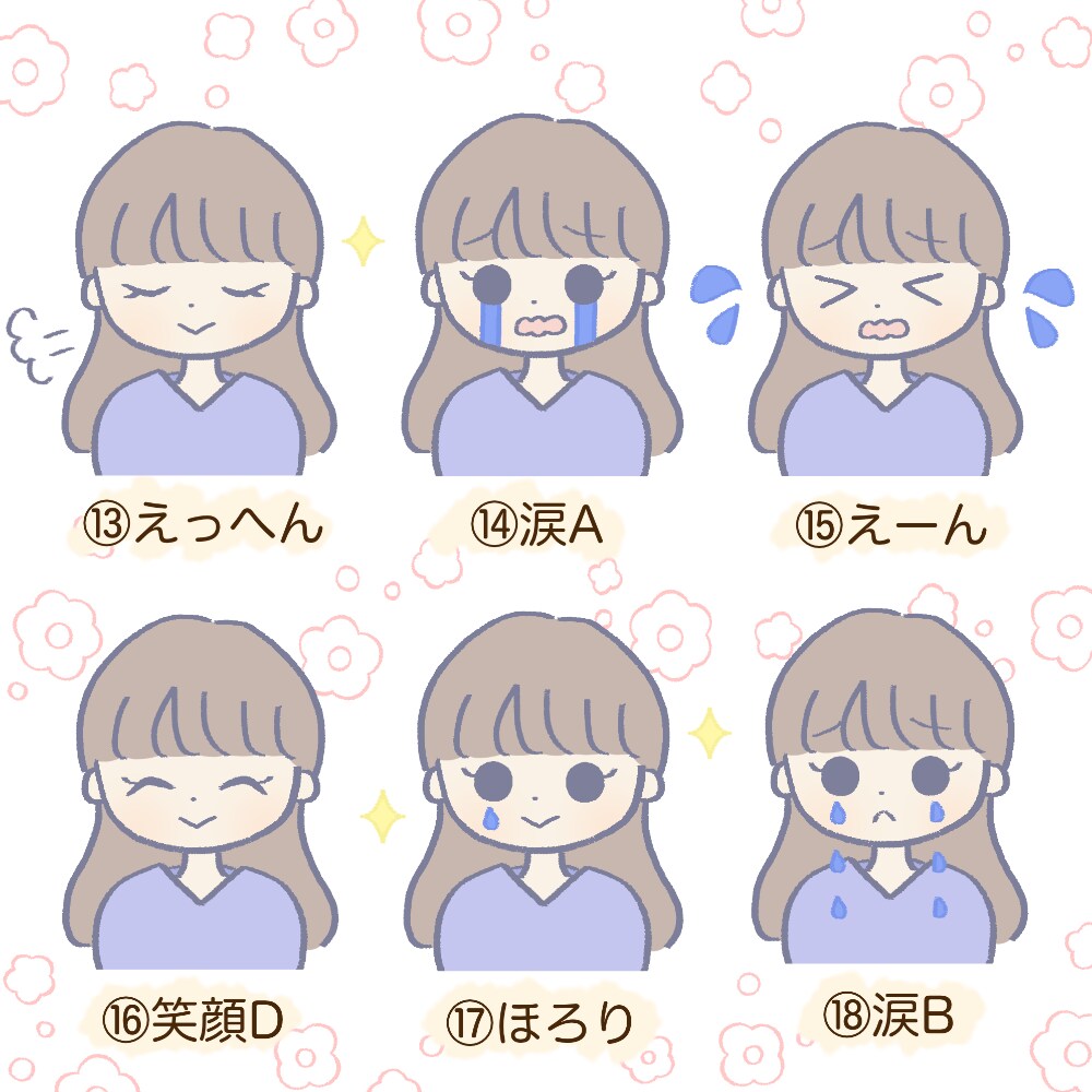 修正無制限！商用利用付き♪アイコンお作りいたします 商用利用デフォルトで付いてます◎ブログ用に表情差分も♪ イメージ9