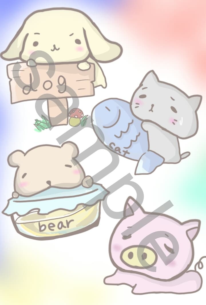 ゆるふわイラスト  アイコン描きます 動物の  かわいいふわふわ系のイラスト！ イメージ1