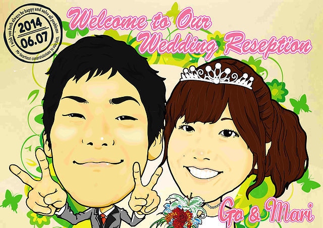結婚される皆様のウェルカムボード作成します オリジナルウェルカムボード　可愛いく仕上げます イメージ5