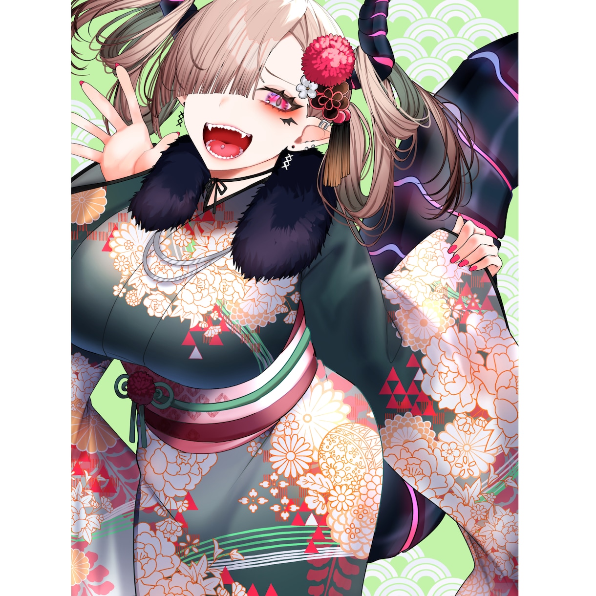 目が魅力的な一枚絵制作いたします 可愛くて、美しく、艶やかな女性描きます！ イメージ2