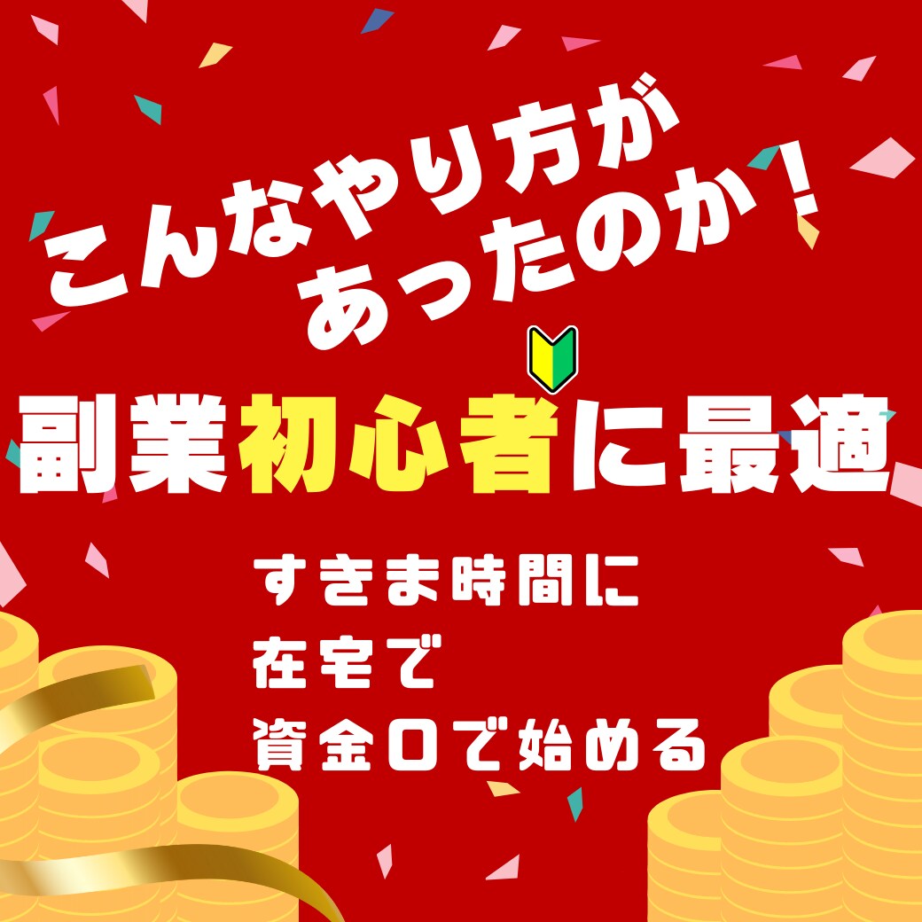副業初心者の私でも出来たノウハウを教えます もう少し収入が増えればと考えている方に最適！ イメージ1