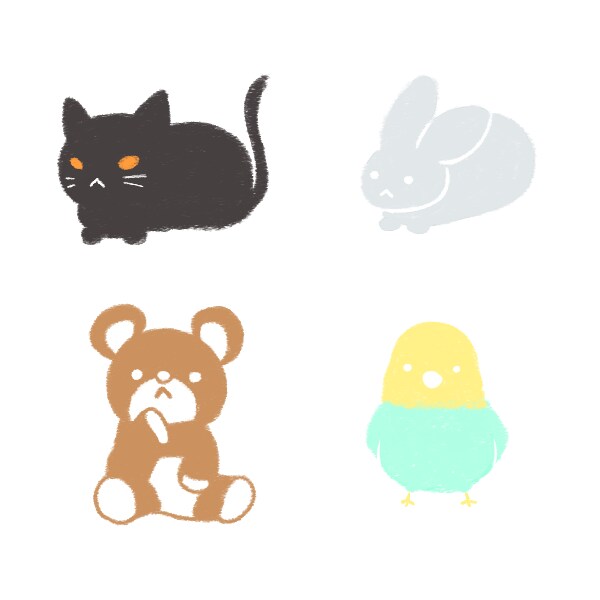 動物のイラスト描きます ふんわり動物イラストを描きます。SNSアイコン・挿絵用 イメージ3