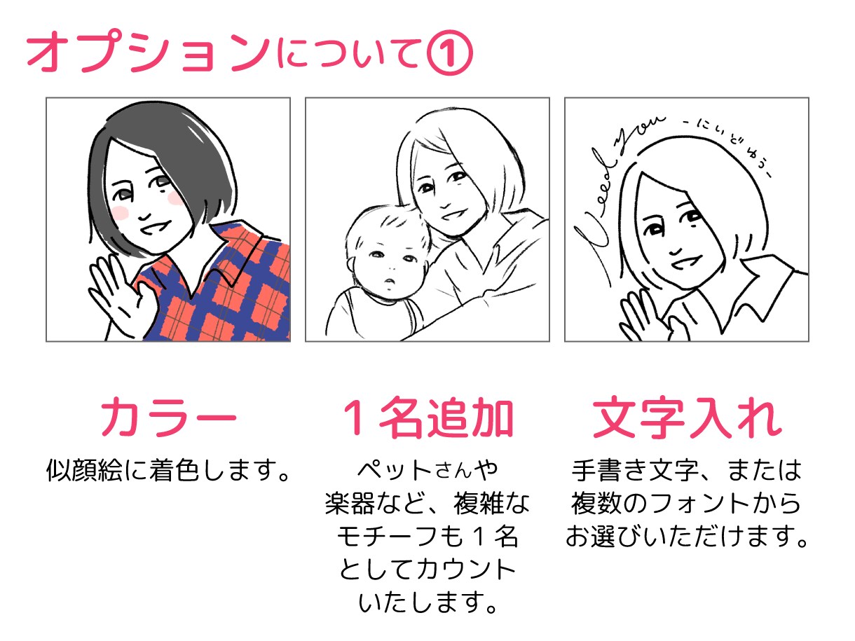 SNS&名刺に映える★シンプル似顔絵かきます お子様の絵からビジネスまで幅広く対応！ イメージ5