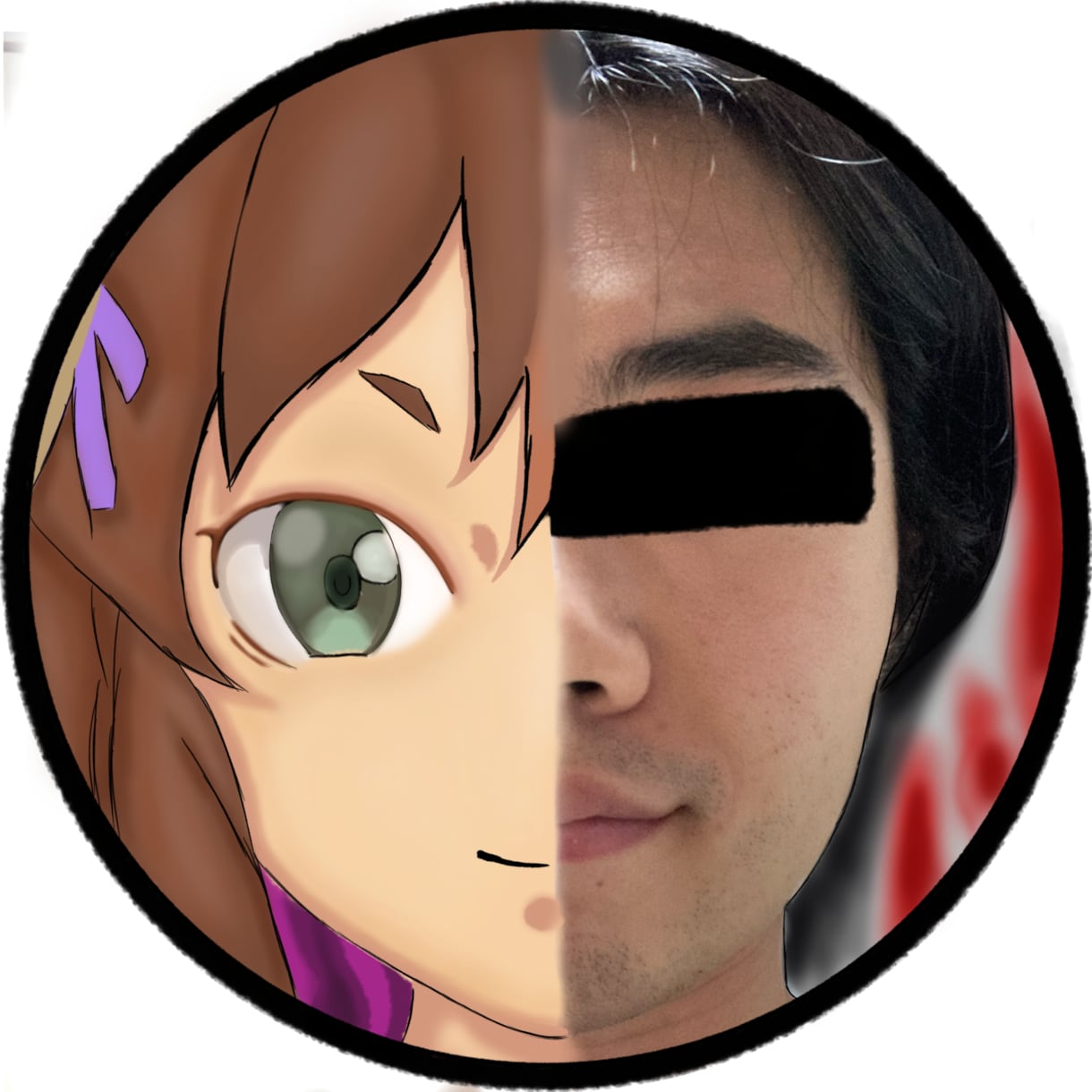 アニメキャラとのツーショット手書きコラ画像売ります 丸の中であのアニメキャラとのツーショット！ イメージ1