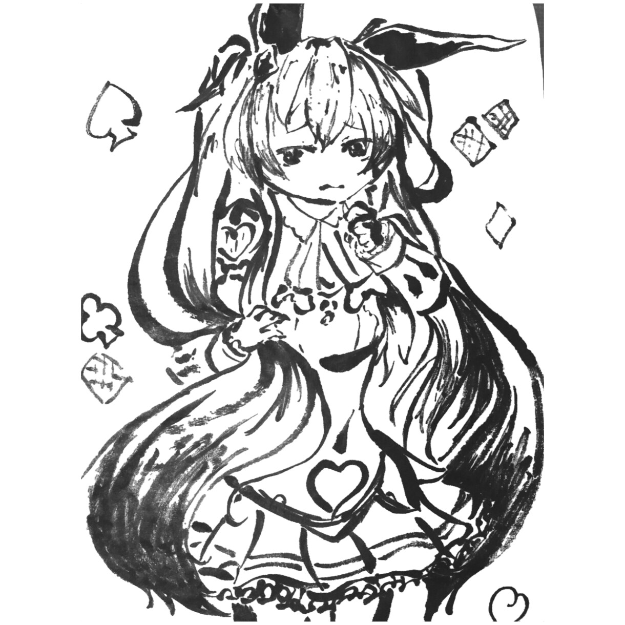 水墨画風イラストを作成します 筆で動きのあるイラストを描きます イメージ5