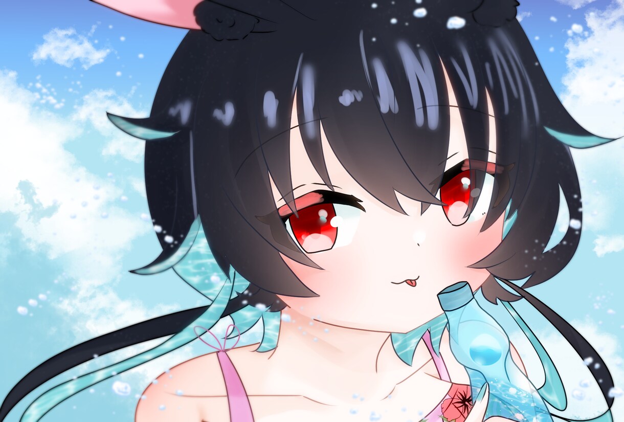 ほんわか、目を引くようなイラスト描きます アイコン、ヘッダー、サムネ、一枚絵、その他、お描きします！ イメージ3