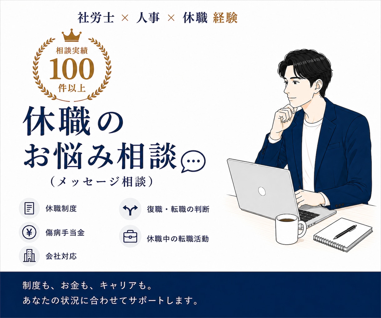 休職のお悩み相談お受けします 休職の悩み、誰に相談すればいいかわからない方へ イメージ1