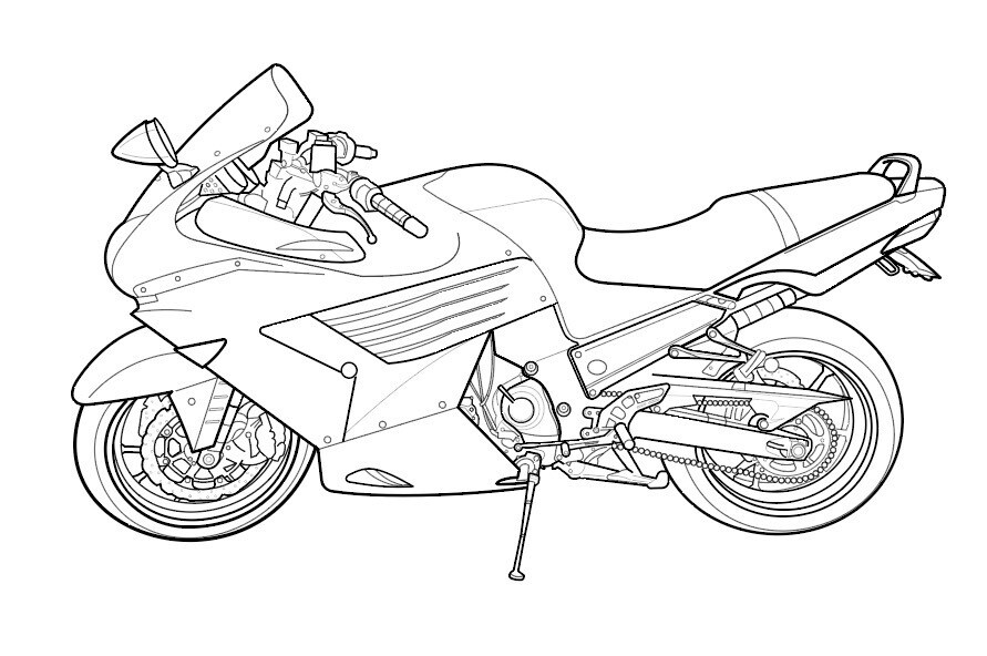 愛車の旧車バイクをモノクロ線画イラストにします 青春を駆け抜けた愛車を、一生残るモノクロ線画に！ イメージ2