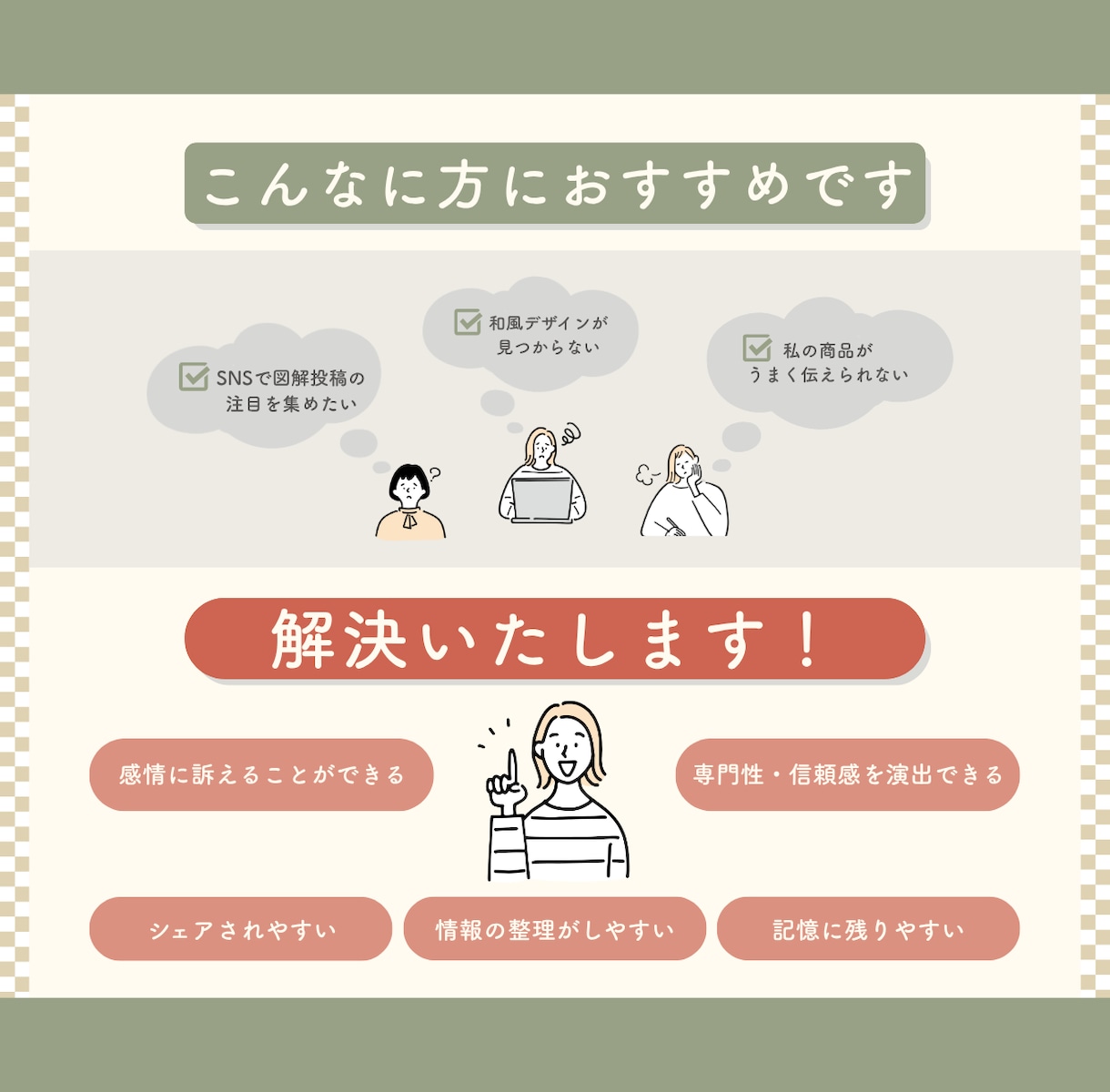 和テイストで差別化！記憶に残る図解作成します SNS・ブログに最適な図解｜修正無制限対応いたします イメージ2