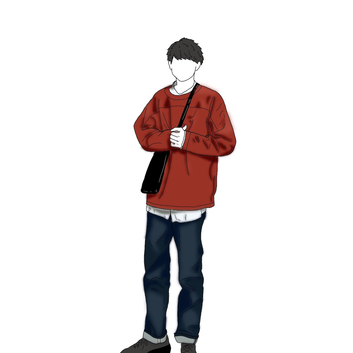 写真を模写します 顔がない方がいい人向けに顔のパーツは書きません イメージ2