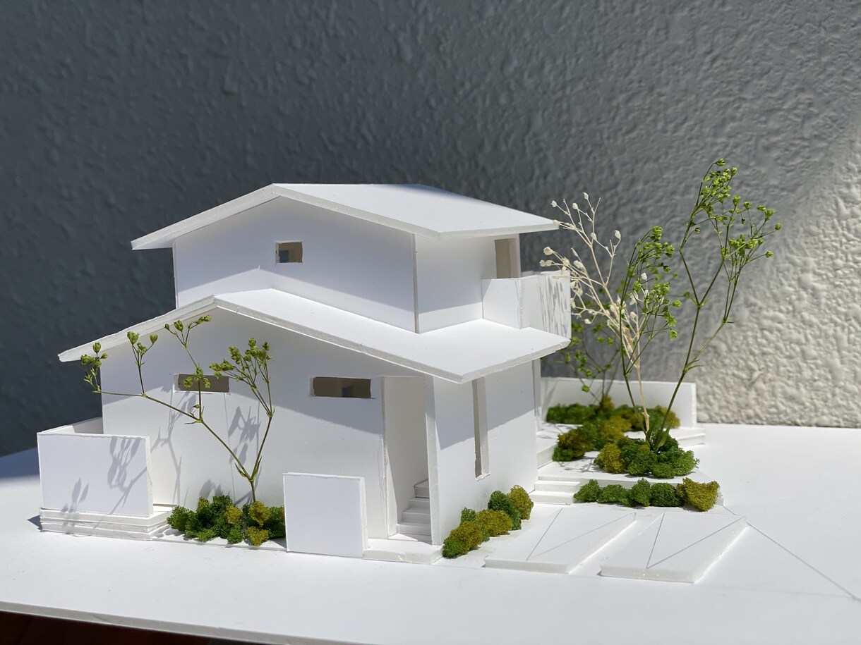 1/100、1/50の住宅建築白模型を作成します 立体にになってこそのイメージが掴めます！ イメージ3