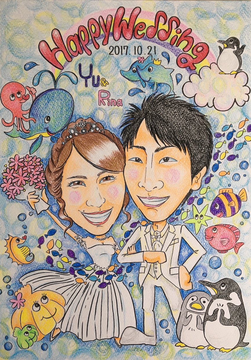 好きな事を盛り込んだ可愛いウェルカムボード描きます 可愛いウェルカムボードを作りたい時におすすめ！ イメージ2
