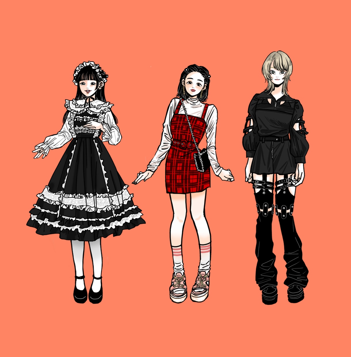 全身イラストスナップお描きします スナップ写真のようにあなたの全身をイラスト化します。 イメージ3