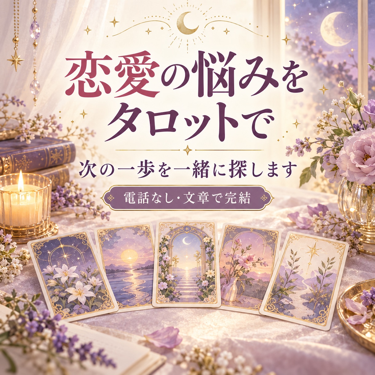 セール中！恋愛の悩みをタロットで読み解きます 恋愛のお悩みをタロットで鑑定。最短3時間納品。 イメージ1