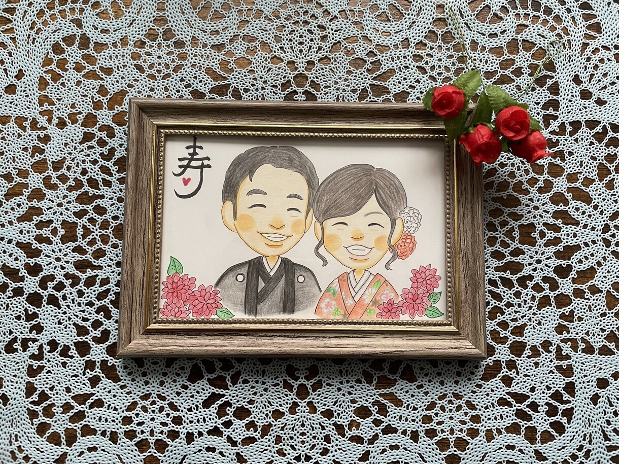 ウェディング似顔絵お描きします ウェルカムボードに！結婚式のペーパーアイテム用に！記念に！ イメージ4