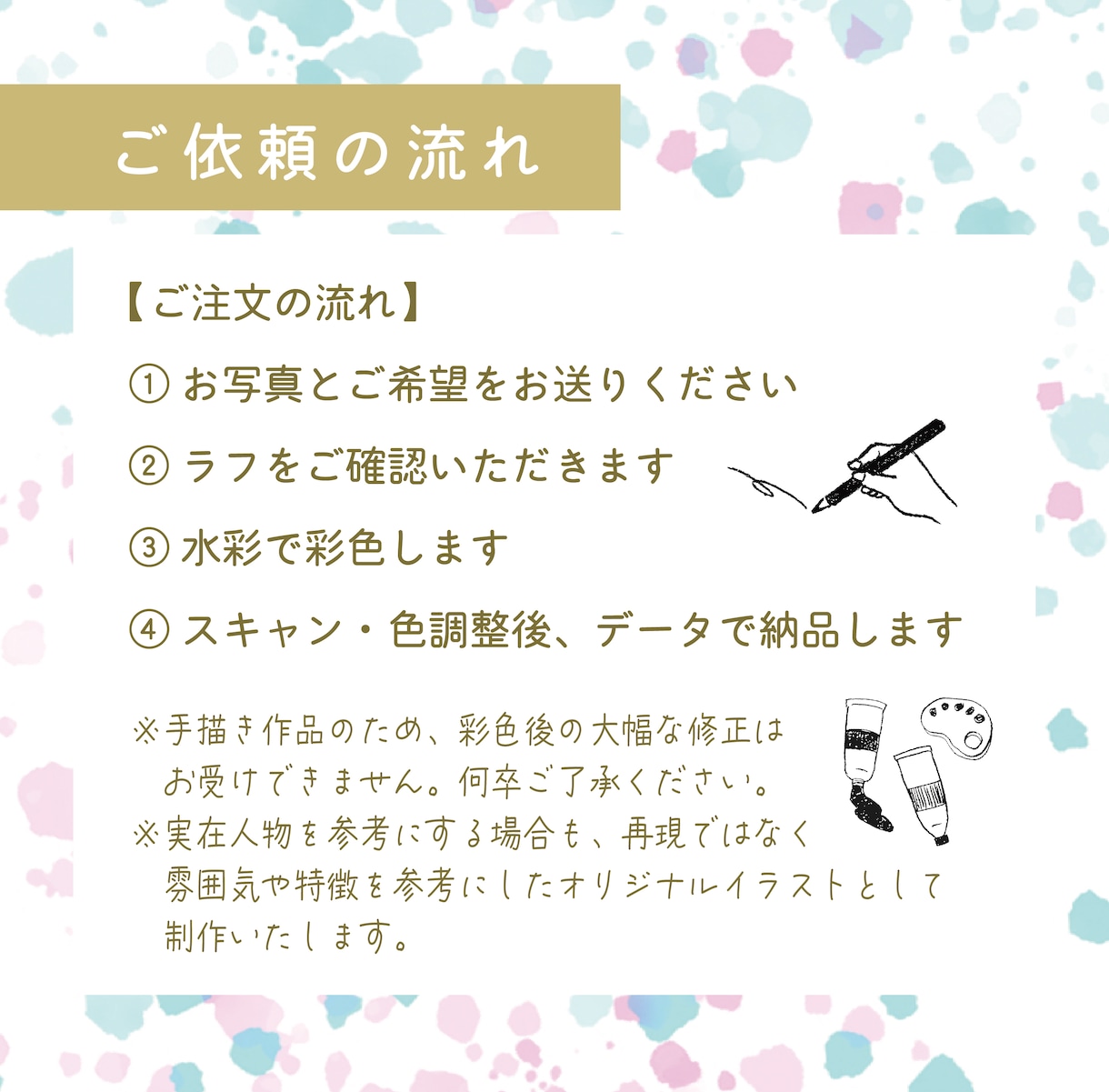 絵本のような水彩タッチでアイコンを描きます SNSやプロフィールに、やさしく温かな手描きイラストを イメージ4
