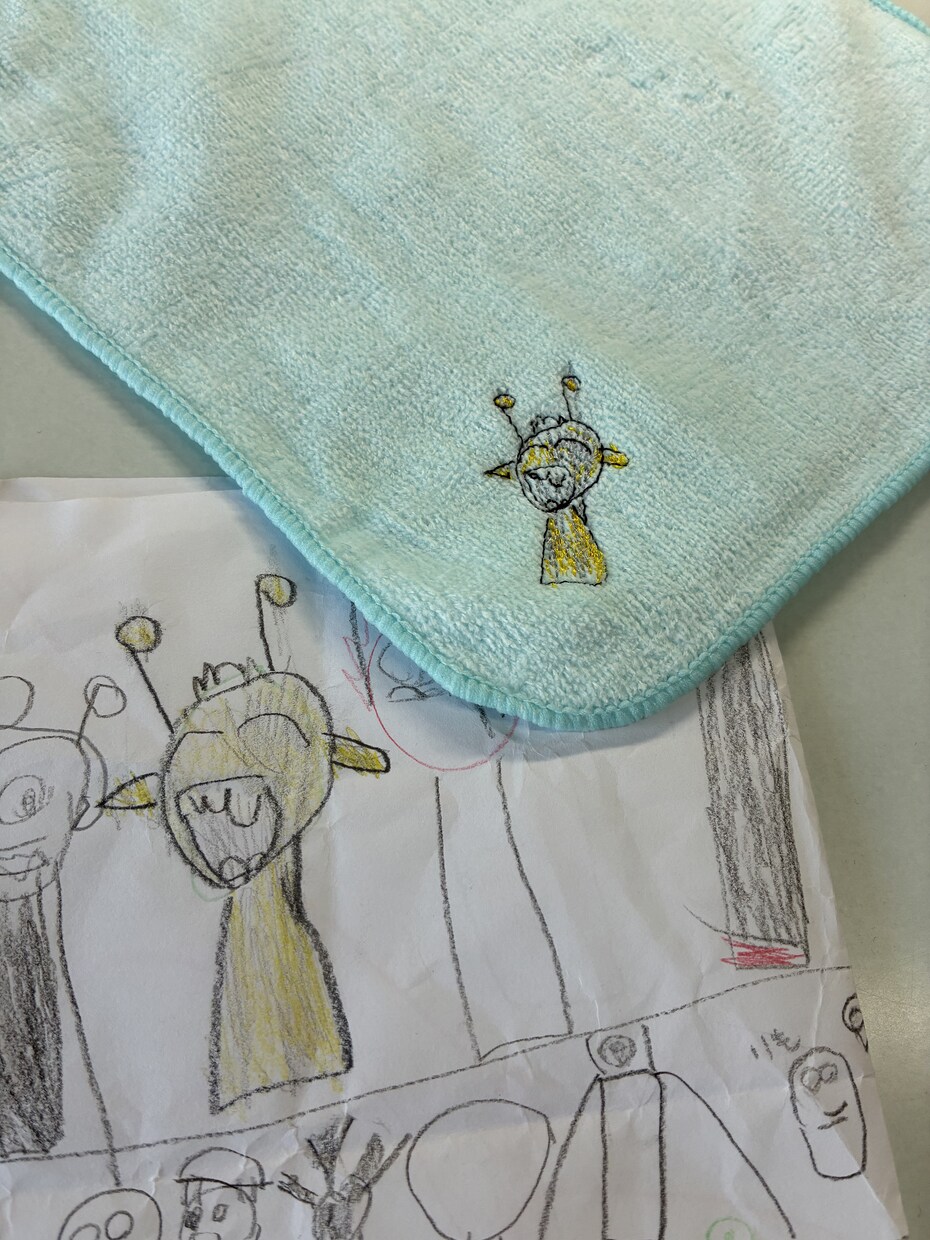 子供の絵を布製品に刺繍します 今しか描けない想いを刺繍で未来へ残す イメージ3