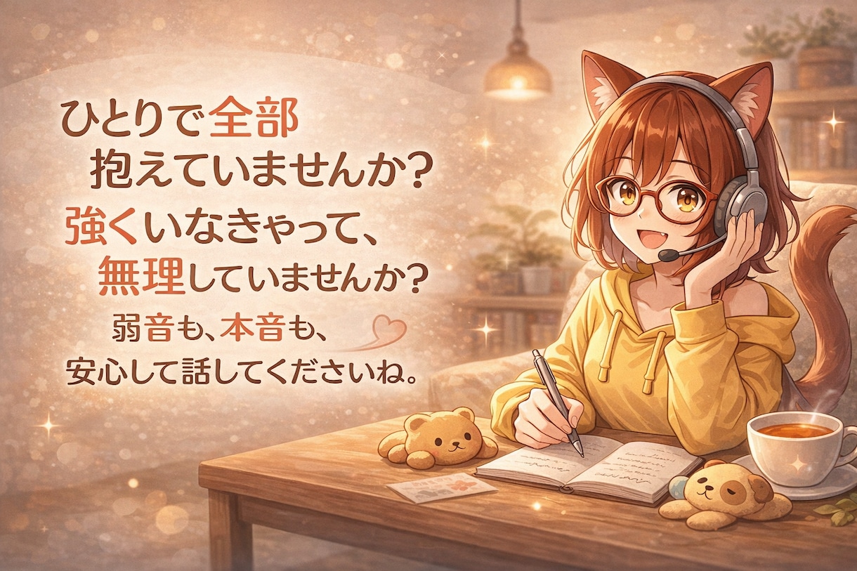 ひとりで背負いがちなママに、声で寄り添います ここでは“お母さん”じゃない「あなた」でいていいんです。 イメージ1