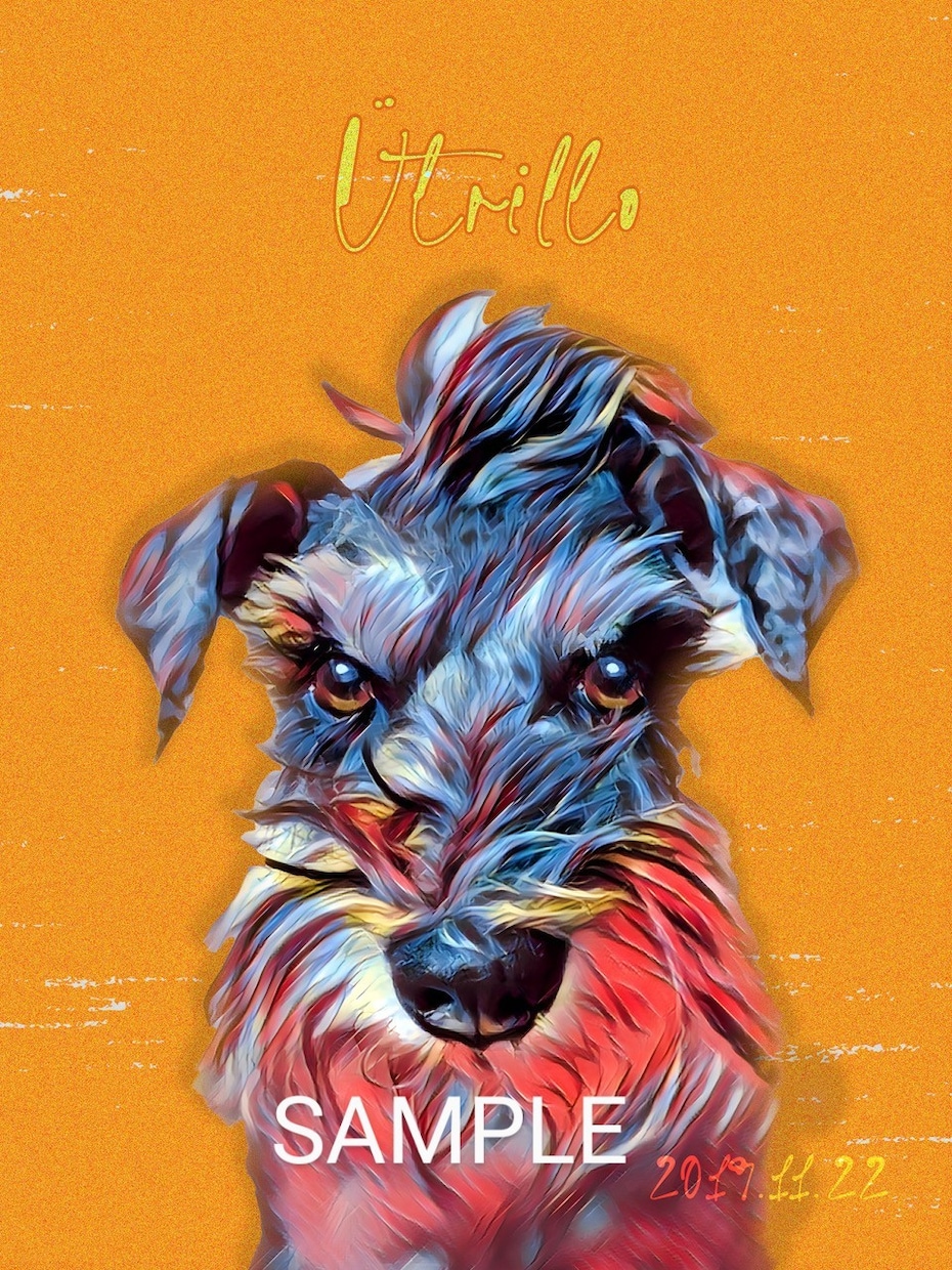 ペットの写真を似顔絵にします A4印刷込み☆写真からイラスト作品にして郵送します♫ イメージ1