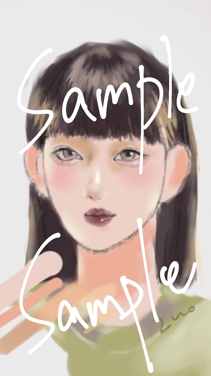 韓国風透明感オシャレ似顔絵！必ず満足させます オシャレで盛れてる！世界に一枚だけのイラスト描きます イメージ2