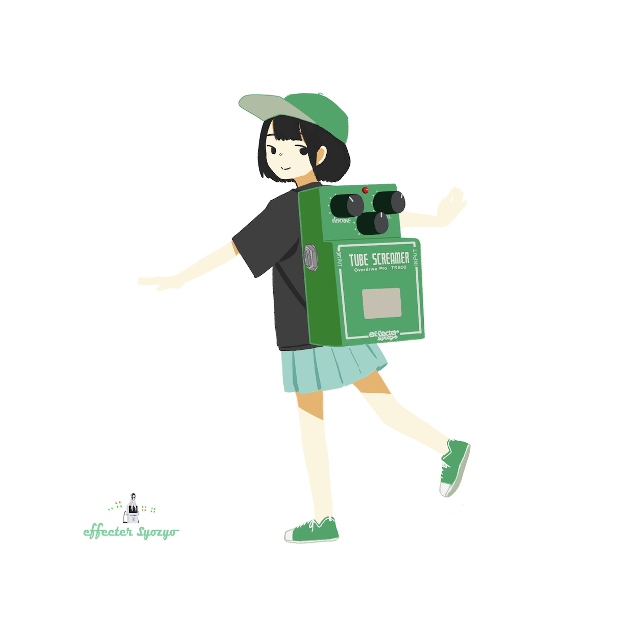 エフェクター少女描きます あなたの楽器や機材を少女イラストにします イメージ1