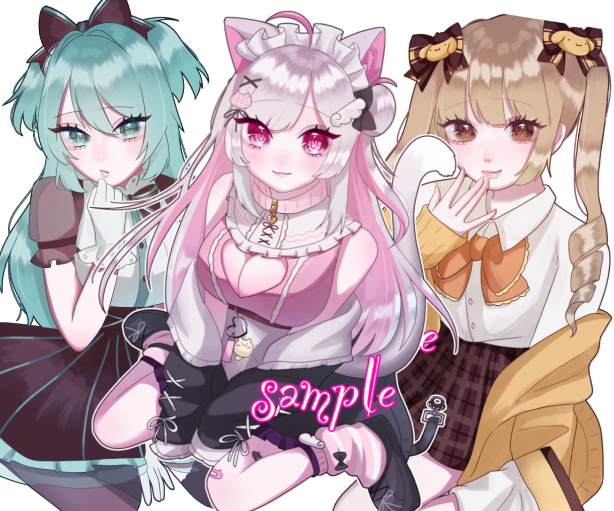 最短2日！可愛く透明感ある女の子描きます 背景無料、商用、二次利用可！様々な場面でお使いください イメージ1