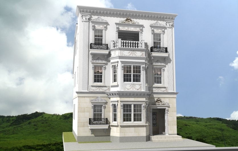 住宅の外観CGパースを作成します 輸入住宅を特に得意としています。デザインのご提案も可。 イメージ1