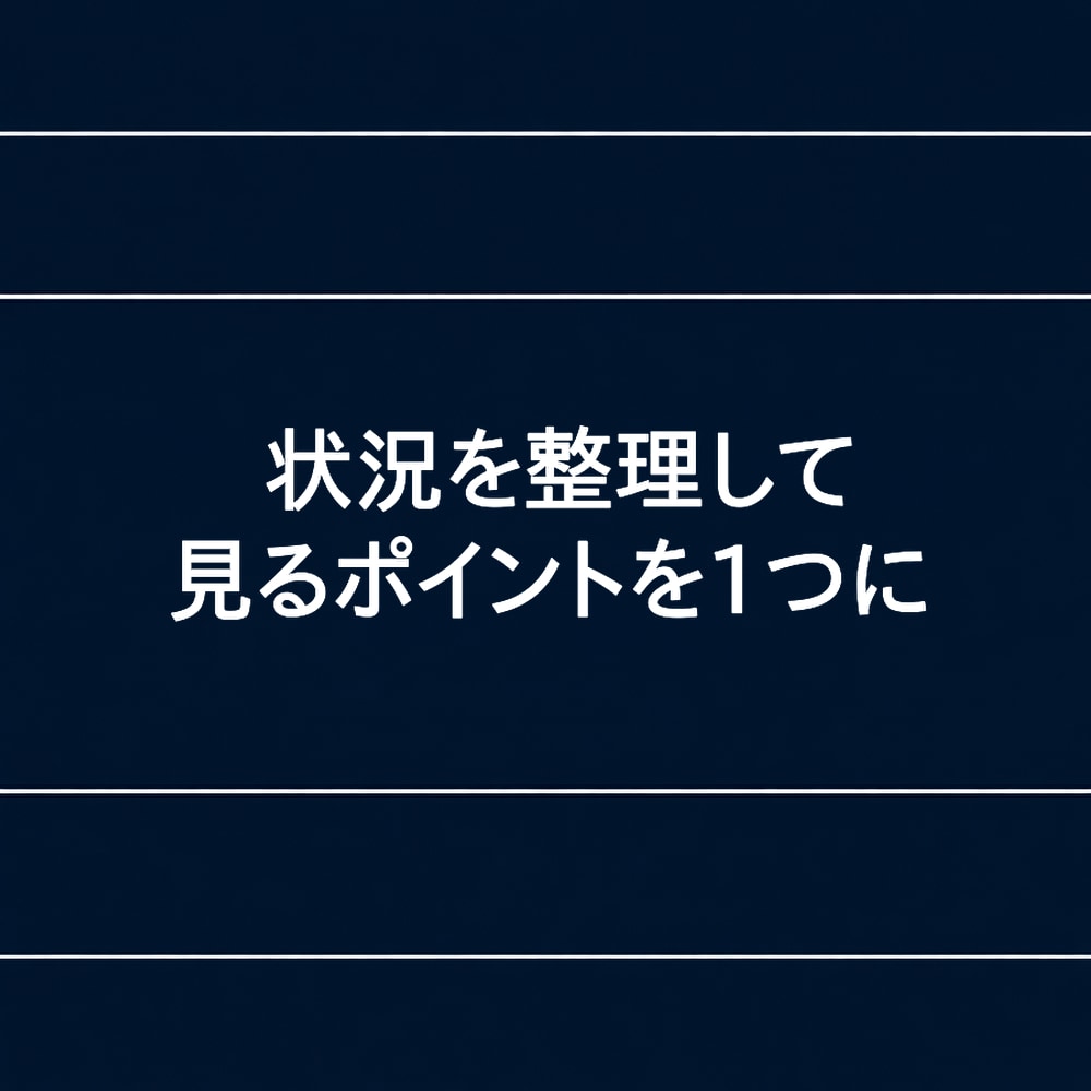 1回完結｜考えてもまとまらない状態を整理します 短文OK｜頭の中を軽くして、見るポイントを1つに絞ります イメージ1
