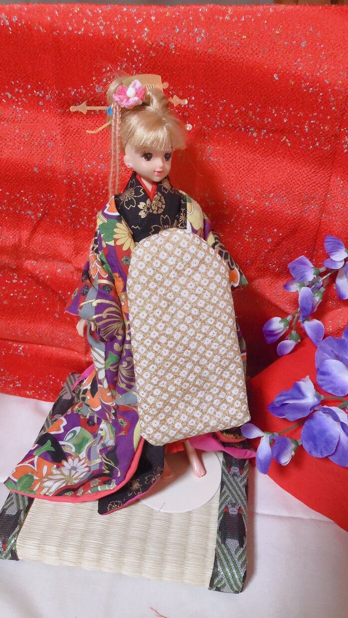 花魁、姫着物 正絹着物生地使用 流れ込む 裏仕立て
