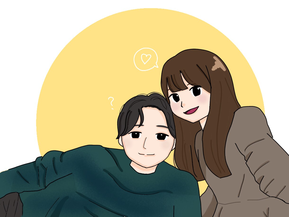 手描きでおしゃれ可愛い似顔絵イラストを描きます 【カップル／家族／結婚式】先着 5名様モニター価格中！ イメージ7