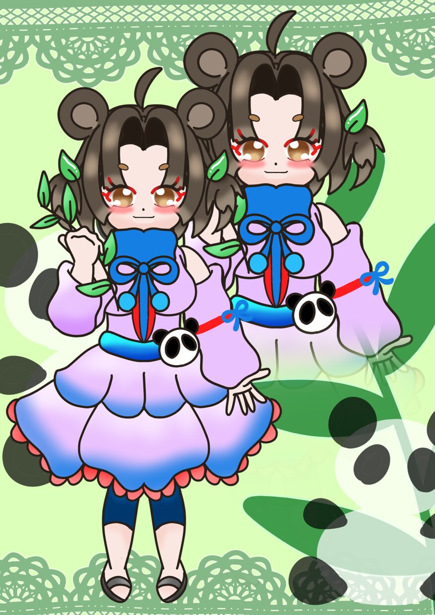 女の子を描きます かわいいミニキャラと女の子描きます。ご要望になるべく応えます イメージ5