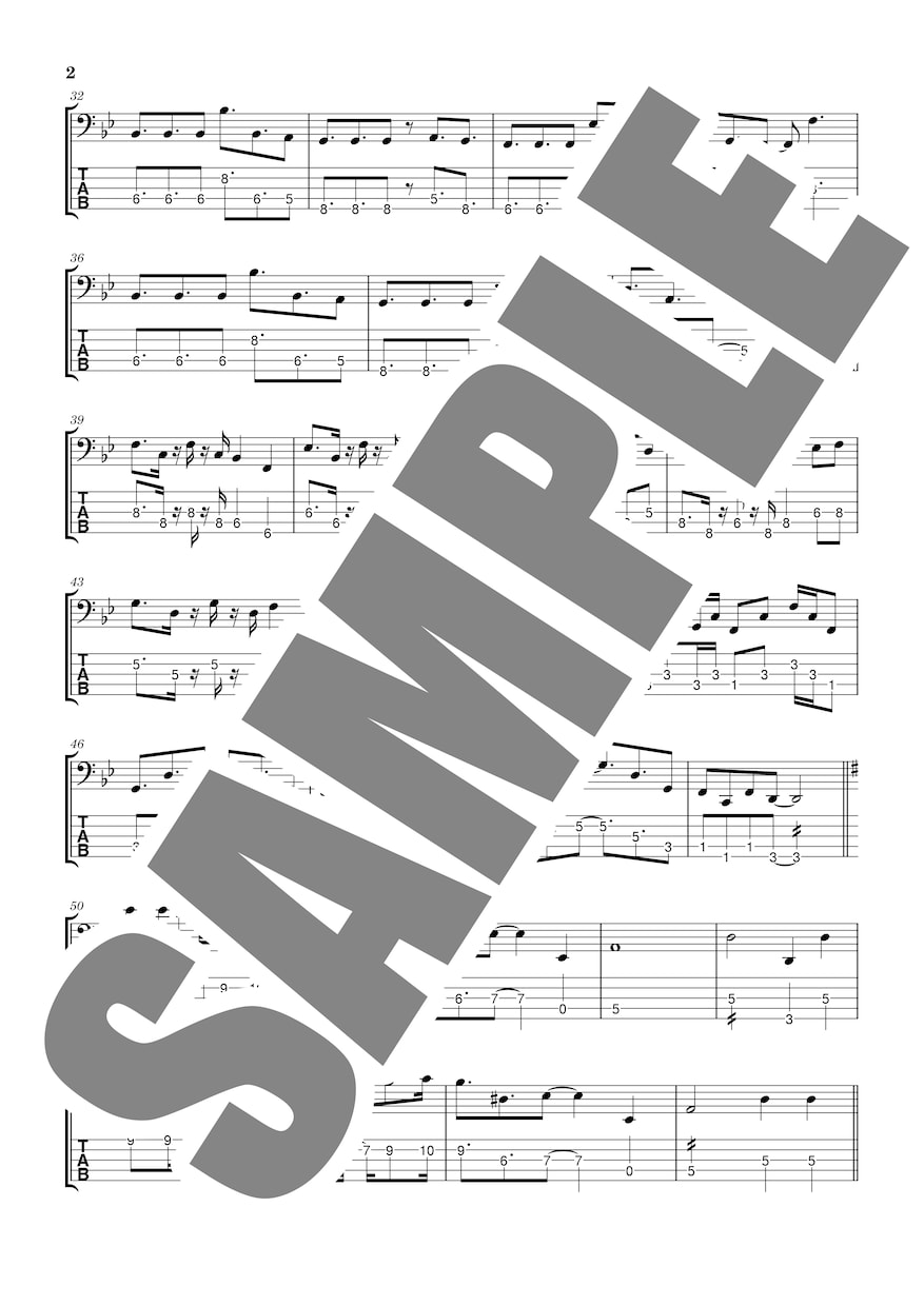 ベースの耳コピ・譜面作成いたします 弾きたい曲の譜面がない！ でも、耳コピは苦手……という方へ イメージ4