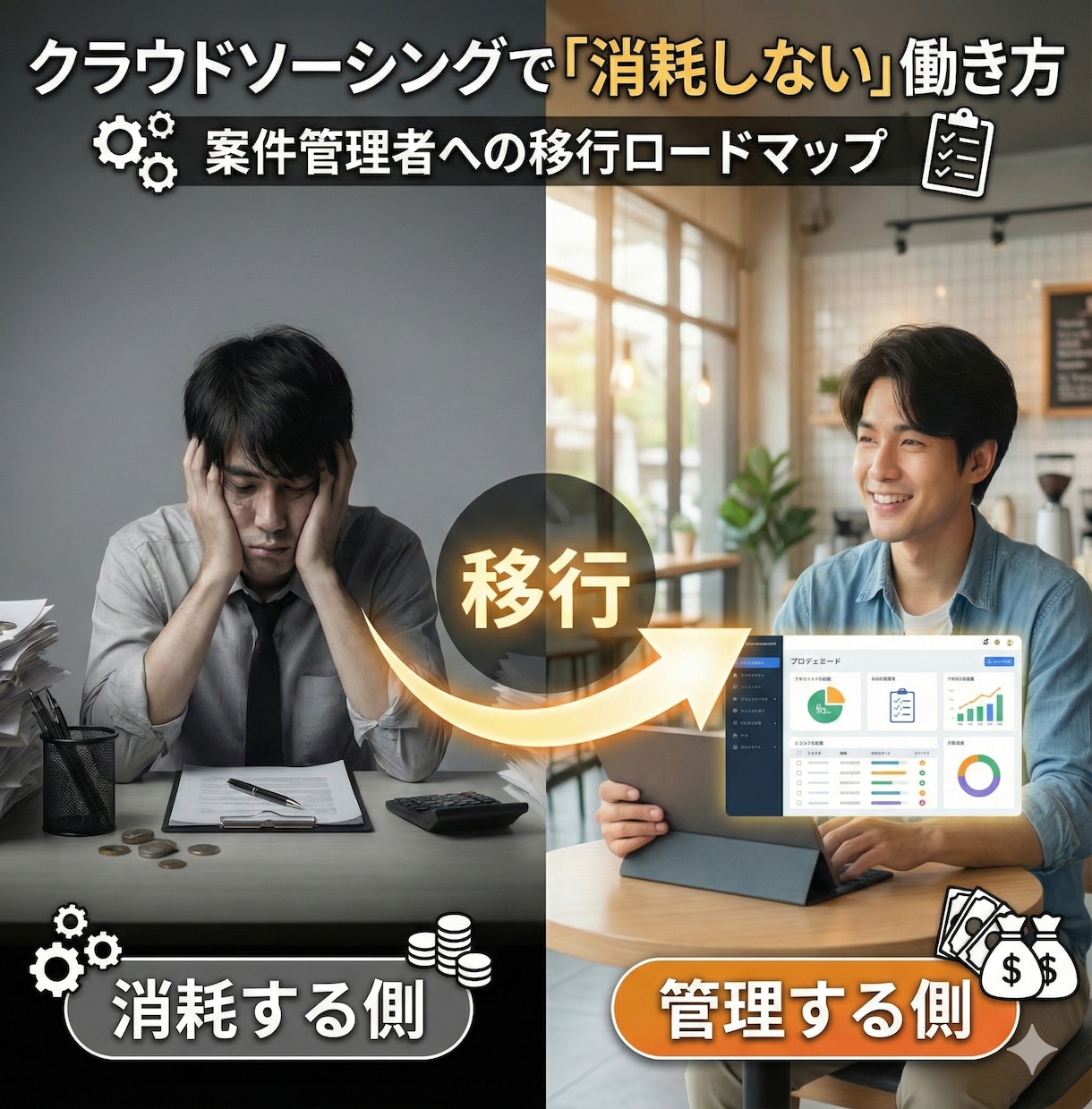 クラウドソーシング攻略方法を伝授します クラウドソーシングでも疲弊しない、案件の回し方ご教授します イメージ1