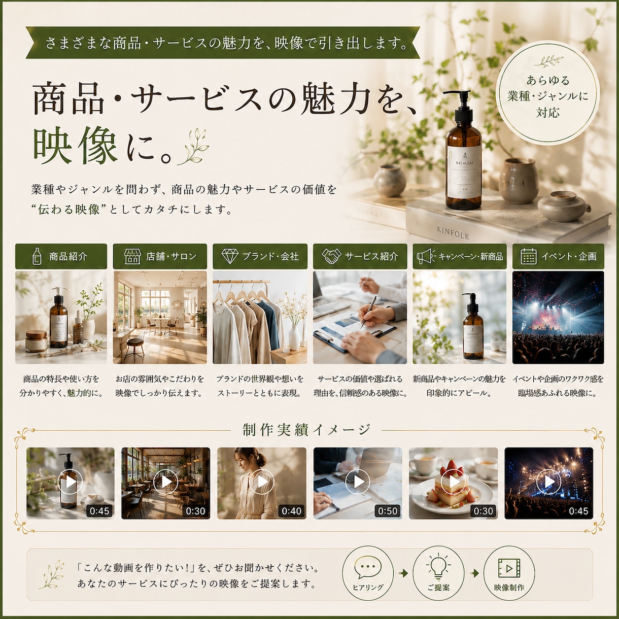 商品・サービスの魅力が伝わるPR動画を制作します 世界観づくりから構成・デザイン・編集までトータルで対応 イメージ3