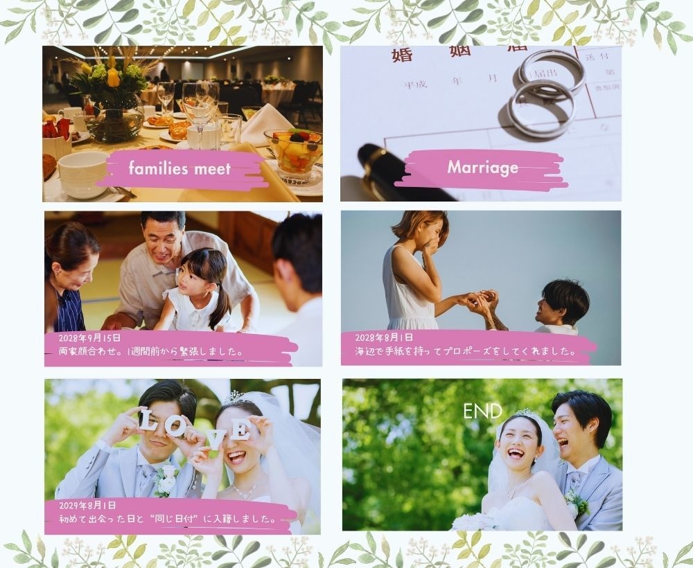 自作できる！プロフィールムービーテンプレ提供します 編集ガイド付き！写真/文字の差し替えのみで上品なムービーに！ イメージ5