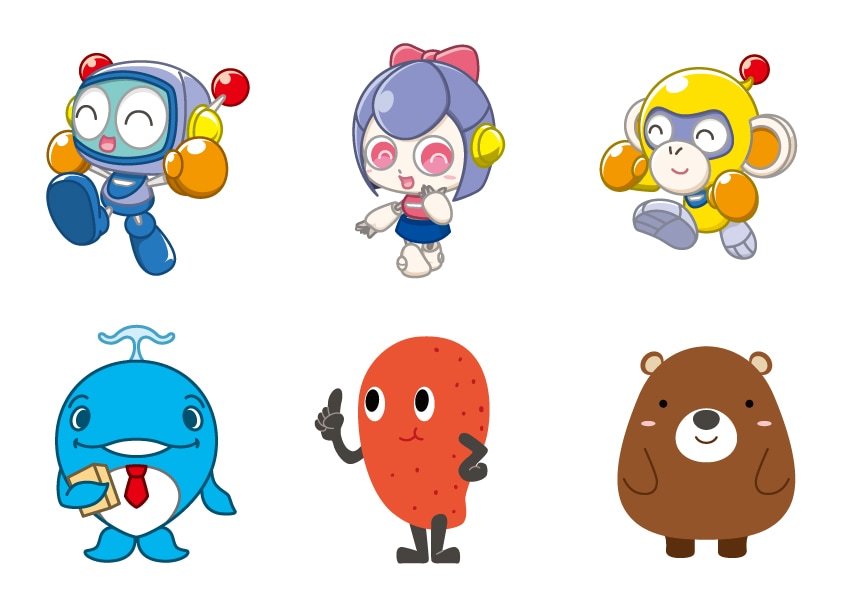 企業・店舗・団体用オリジナルキャラクター制作します プロ実績あり！親しみやすく印象に残るマスコットを制作します イメージ3