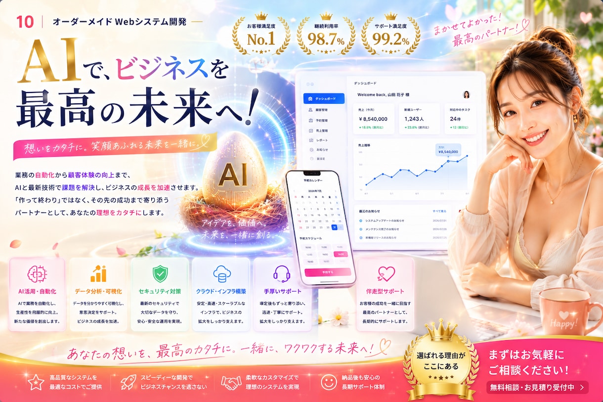 理想を叶えるWebシステムを開発します 企画・設計・開発まで安心サポート イメージ9