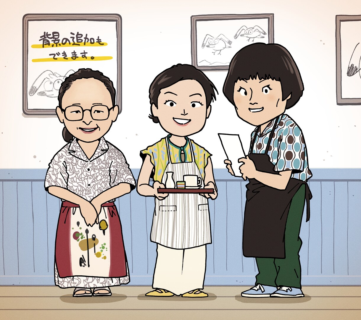 ポップなデフォルメで全身似顔絵を描きます 「らしさ」をいっぱい詰め込んだ、唯一無二の似顔絵です！ イメージ6