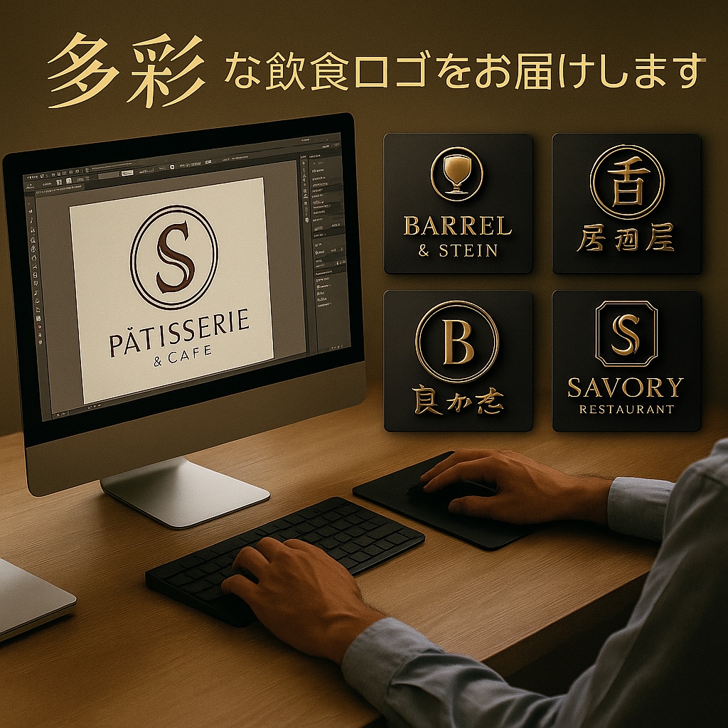 飲食店専門ロゴを修正提案無料で制作します 集客につながる唯一無二の飲食店ロゴ イメージ1
