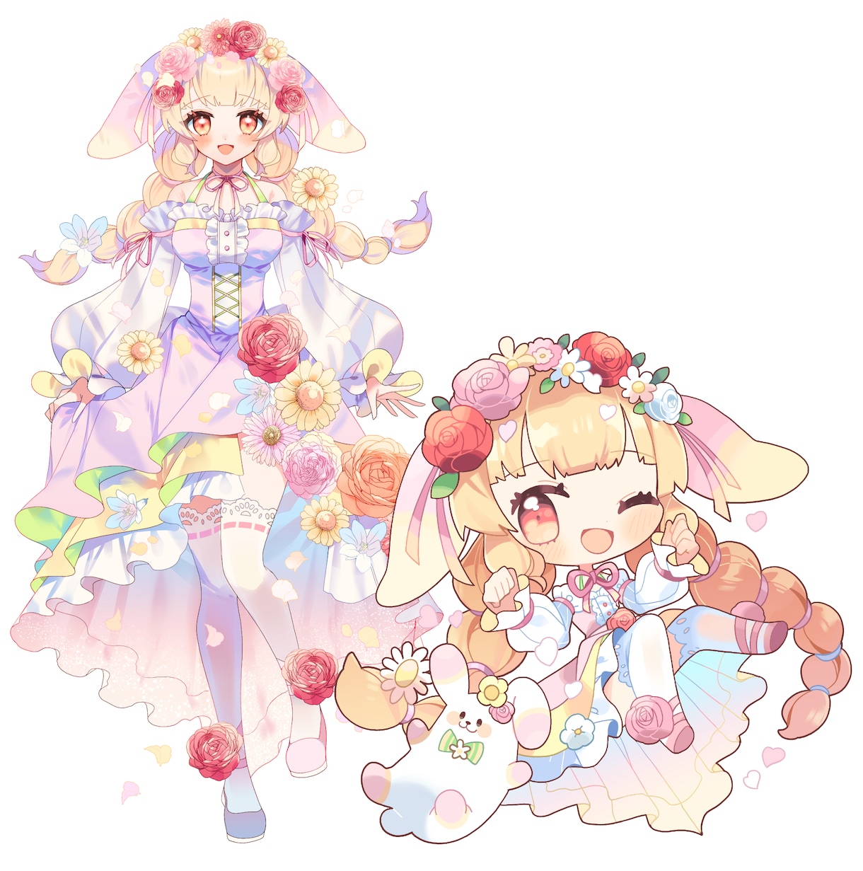 Vtuber立ち絵＋SDセット作成します 立ち絵デザインからグッズに使用出来るSDイラストを描きます イメージ9