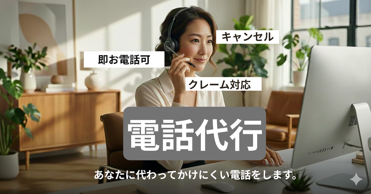即日、即お電話可能！かけ辛いお電話代わりにかけます クレーム処理！キャンセル！遅刻やお休み何でもOk。電話代行！ イメージ1