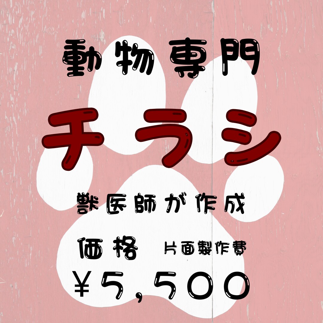 動物専門｜集客につながるチラシ制作します 新規来店・リピート導線まで設計 イメージ1
