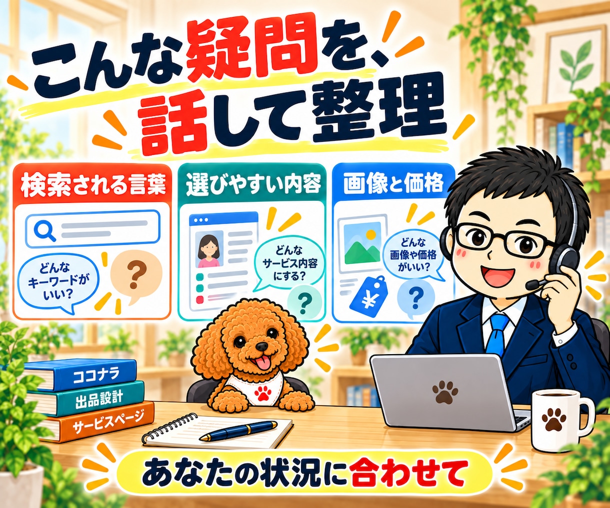 ココナラ出品・売れない悩みを電話で相談できます タイトル・説明文・画像・価格を購入者目線で一緒に整理 イメージ2