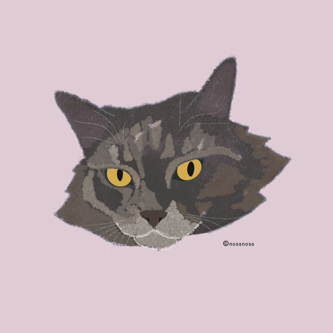 インテリアにも馴染む、猫ちゃんの似顔絵お描きします 空間に自然と溶け込む、落ち着いたタッチで丁寧に仕上げます イメージ3