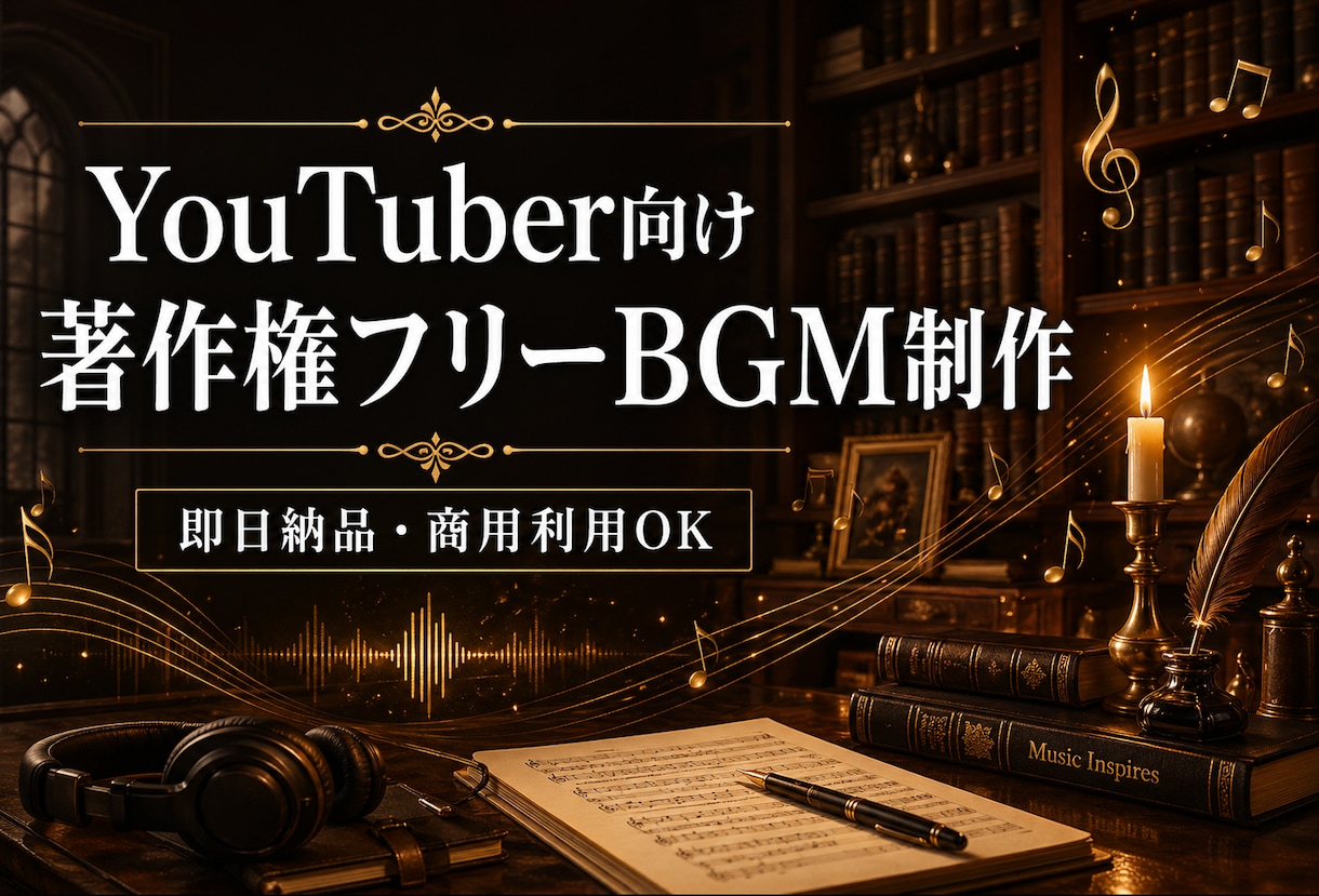 YouTuber向け著作権フリーBGMを制作します 完全商用OK。著作権フリーBGMをオーダーメイドで制作 イメージ1