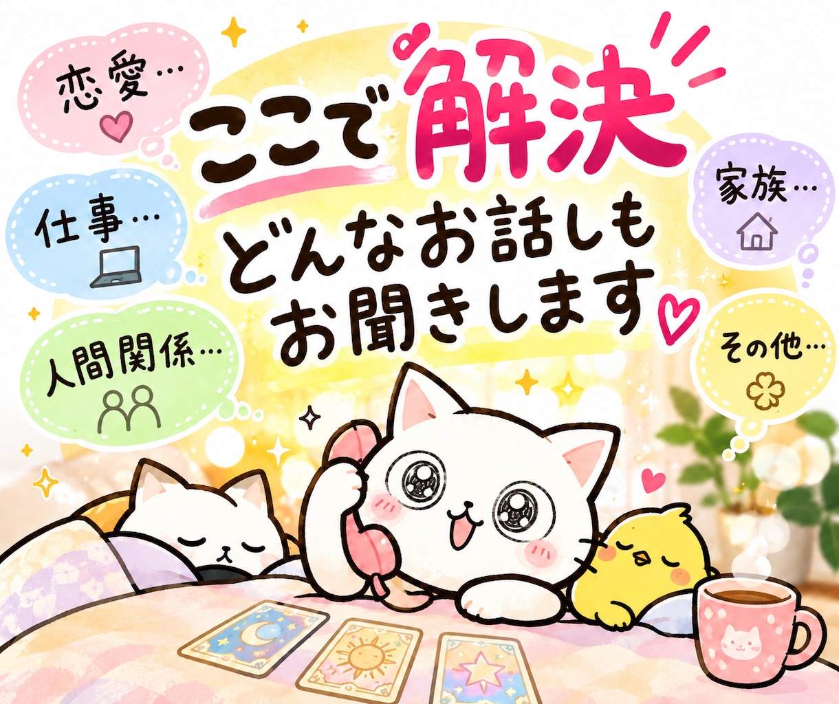 ここで解決⭐️どんなお話しもお聞きします どこに電話したらいい？…大丈夫！全部ここで解決します イメージ1